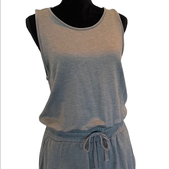 NWT Splendid sleeveless khaki green elastic drawstring waist romper size large - Picture 3 of 11